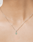 Lightning Ridge Crystal Opal Halo Silver Pendant