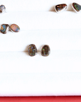 Boulder Opal Multi Sparkle Silver Stud Earrings