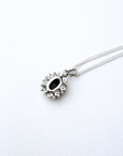 Lightning Ridge Crystal Opal Halo Silver Pendant