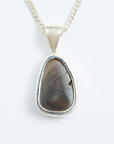 Boulder Picture Opal Silver Pendant
