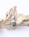 Boulder Opal with Blue Sapphire Silver Drop Pendant