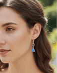 Boulder Opal and Amethyst Silver Hook Earrings