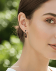 Boulder Opal and Malaya Garnet Silver Drop Earrings