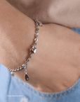 Boulder Opal Tear Drop Silver Bracelet Charm