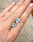 Sky Blue Topaz Pair | 8.9ct | Brilliant Cut | Earring Pair