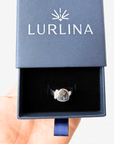 Boulder Opal and Diamond Trilogy Silver Ring