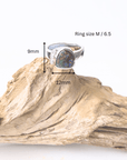 Boulder Opal and Diamond Trilogy Silver Ring