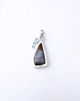 Boulder Opal Silver Sail Pendant with Aquamarines
