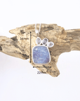 Boulder Opal Silver Square Pendant with Pastel Spinels