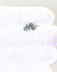 Boulder Opal Pale Sparkle Silver Stud Earrings