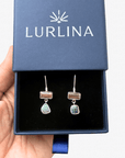 Boulder Opal and Bi-colour Tourmaline Silver Hook Earrings