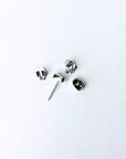 Boulder Opal Pale Sparkle Silver Stud Earrings