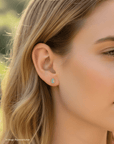 Boulder Opal Pale Sparkle Silver Stud Earrings