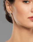 Boulder Opal and Pale Blue Sapphire Silver Drop Earrings