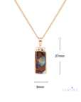 Australian Boulder Opal Diamonds Yellow Gold Pendant Measurements