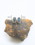 Boulder Opal Oval Silver Stud Earrings