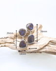 Boulder Opal Blue Double Drop Silver Earrings