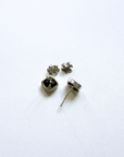 Boulder Opal Square Silver Stud Earrings