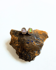 Boulder Opal Mixed Sparkle Silver Stud Earrings