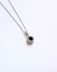 Ruby Halo Silver Pendant