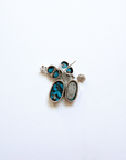 Persian Turquoise Double Drop Silver Earrings