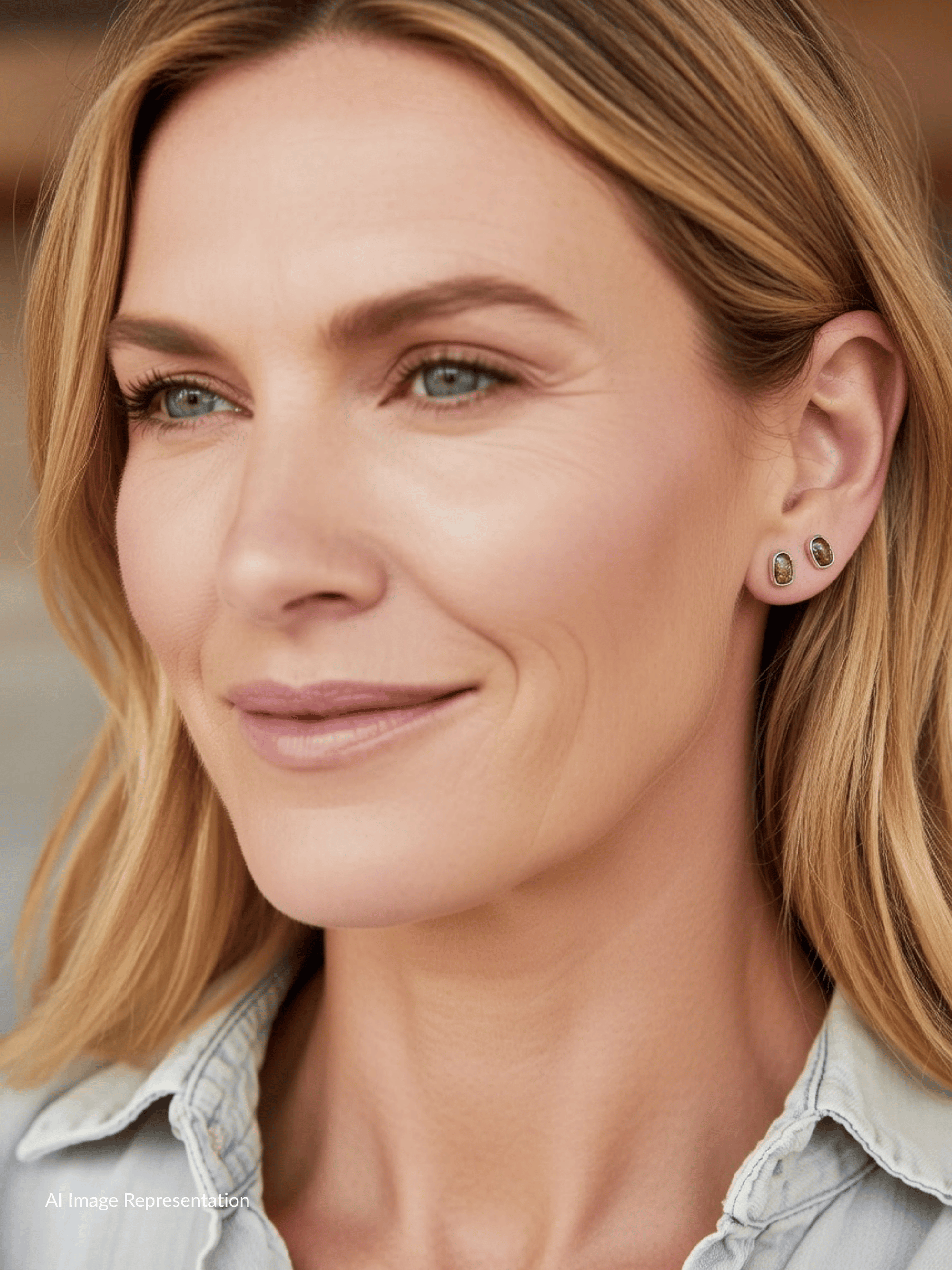 Boulder Opal Multi Sparkle Silver Stud Earrings