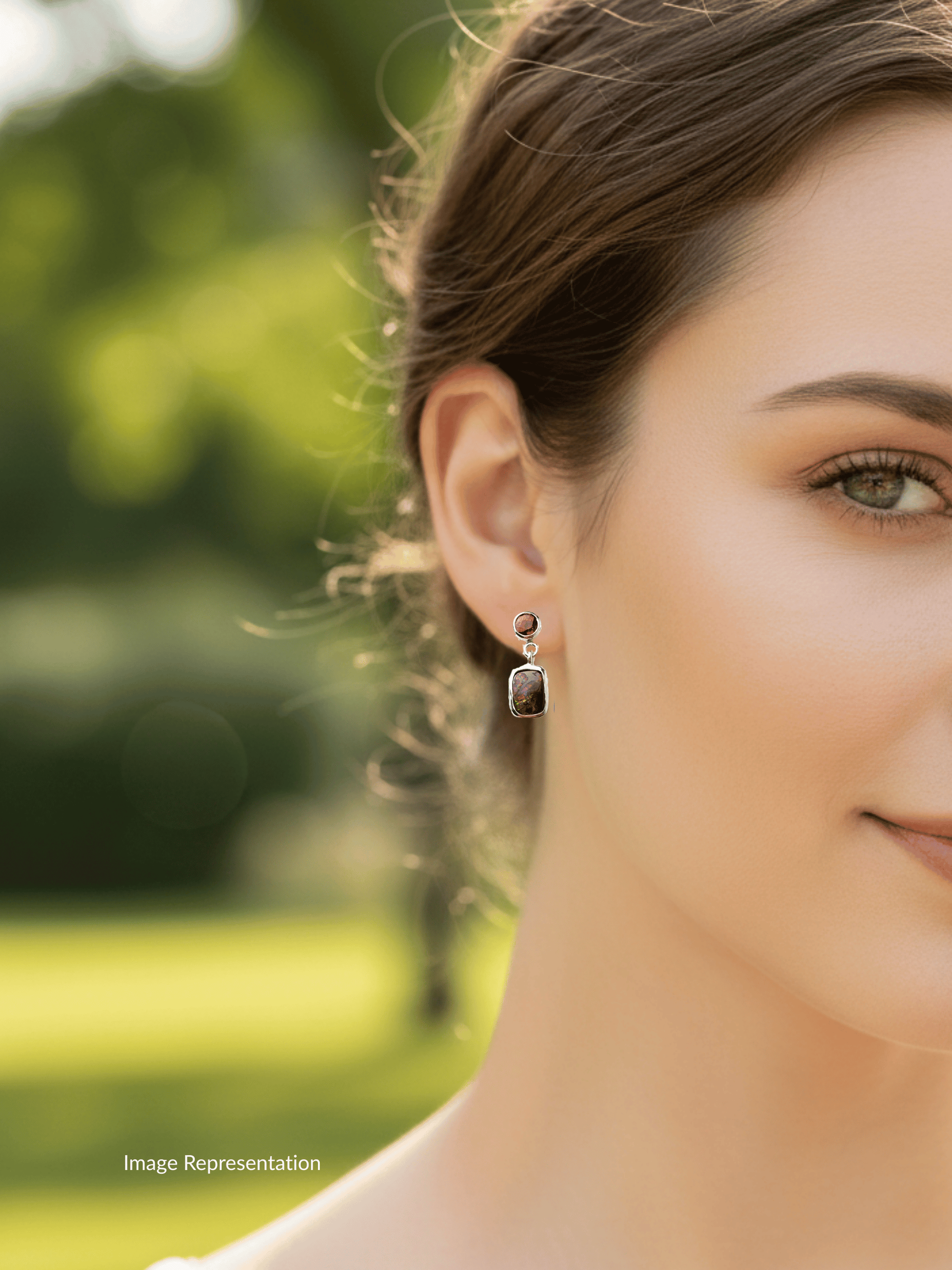 Boulder Opal and Bright Ruby Drop Silver Earrings