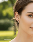 Boulder Opal and Bright Ruby Drop Silver Earrings