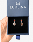 Boulder Opal and Bright Ruby Drop Silver Earrings