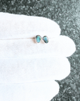 Boulder Opal Mini Sparkle Silver Stud Earrings