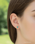 Boulder Opal Mini Sparkle Silver Stud Earrings