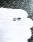 Boulder Opal Mini Sparkle Silver Stud Earrings