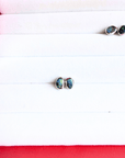 Boulder Opal Mini Sparkle Silver Stud Earrings