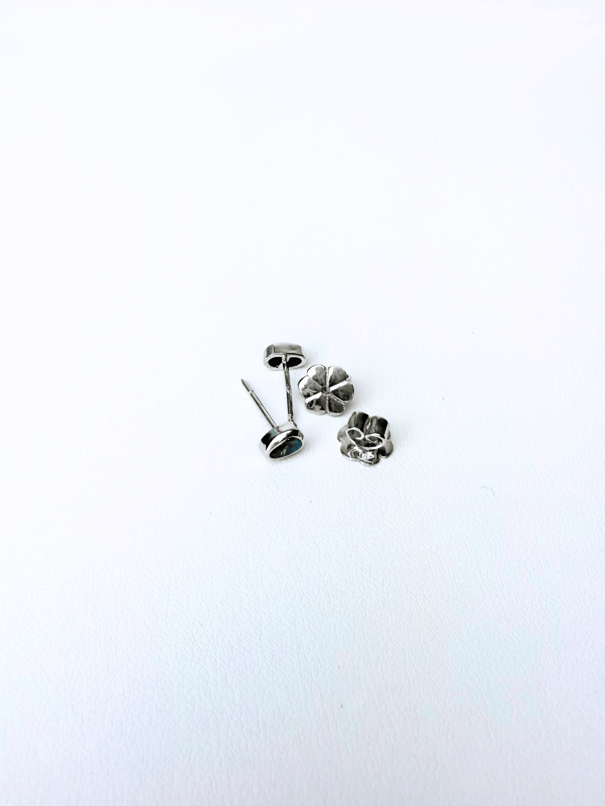 Boulder Opal Mini Sparkle Silver Stud Earrings