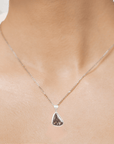 Triangular Boulder Picture Opal Silver Pendant
