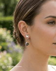 Boulder Opal and Topaz Dangle Silver Earrings
