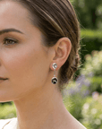 Boulder Opal and Topaz Dangle Silver Earrings