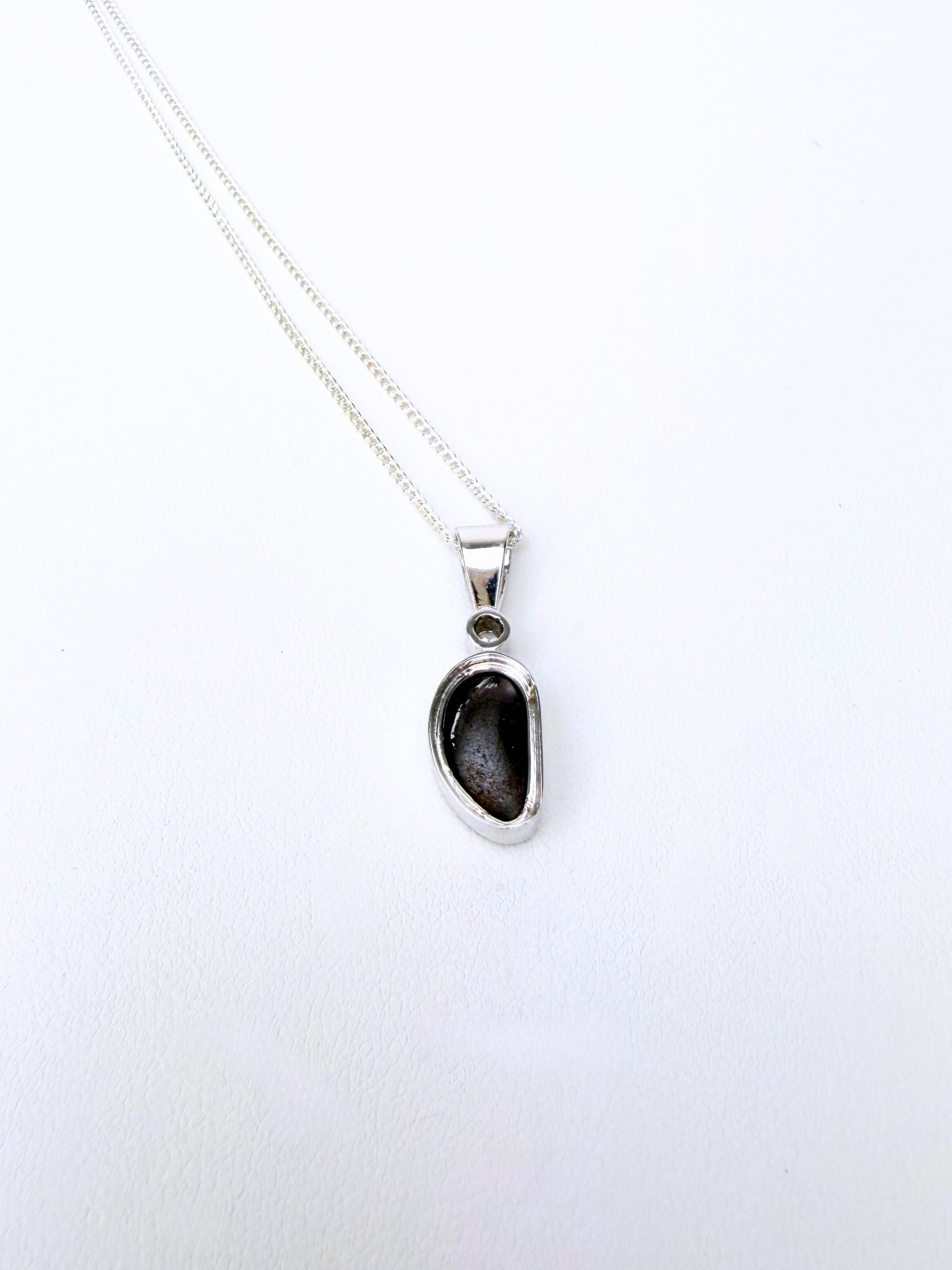 Boulder Harlequin Opal and Diamond 18K White Gold Pendant