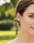 Boulder Opal and Pink Pear Tourmaline Drop Silver Earrings