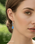 Boulder Opal and Amethyst Silver Hook Earrings