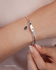 Boulder Opal Tear Drop Silver Bracelet Charm