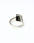 Boulder Opal and Diamond Accent Silver Ring