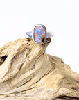 Boulder Opal Colour Flash Silver Ring