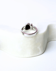Boulder Opal and Diamond Trilogy Silver Ring