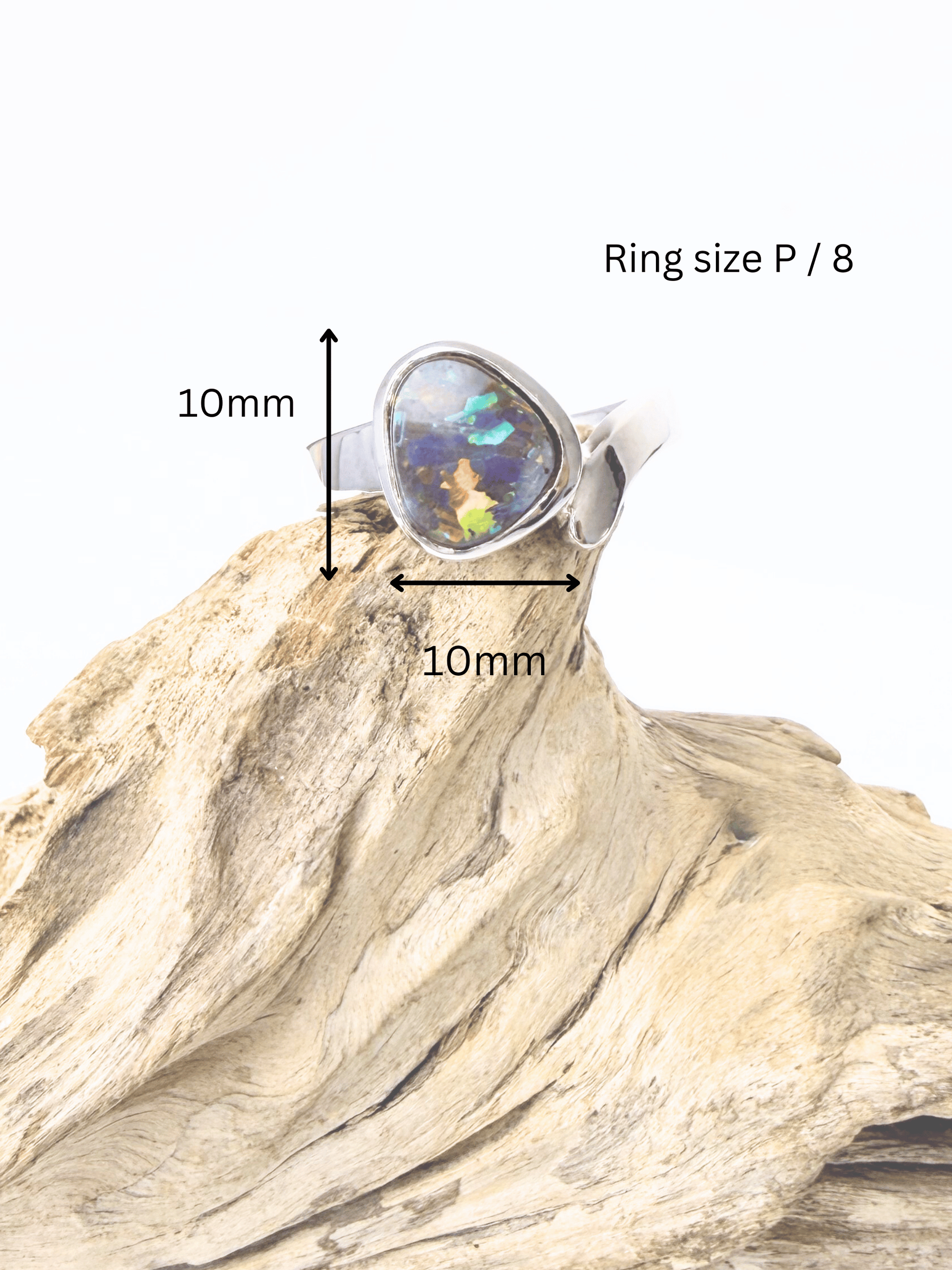 Boulder Opal Bold Colour Silver Ring