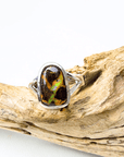 Matrix Boulder Opal Silver Ring
