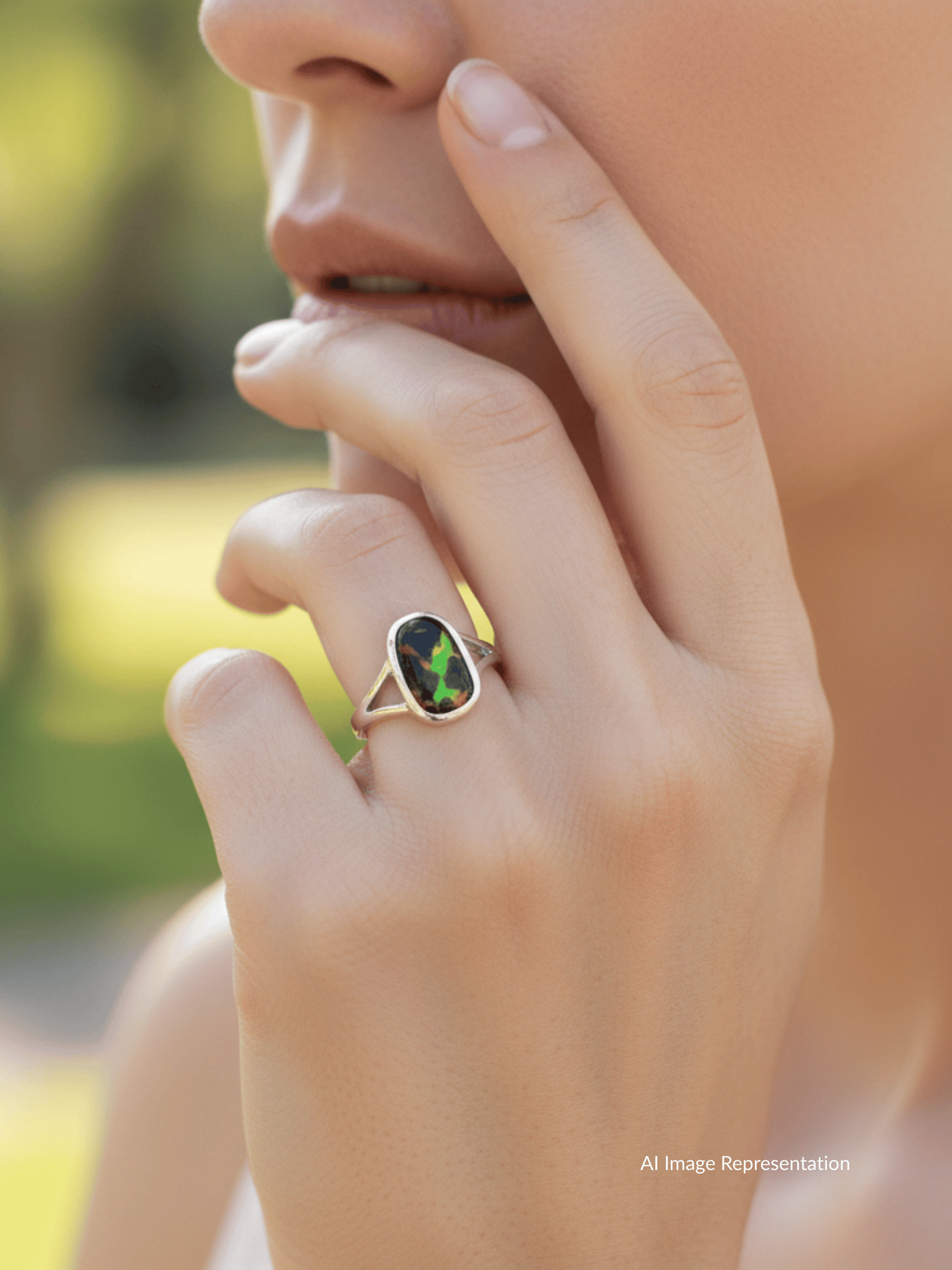 Matrix Boulder Opal Silver Ring