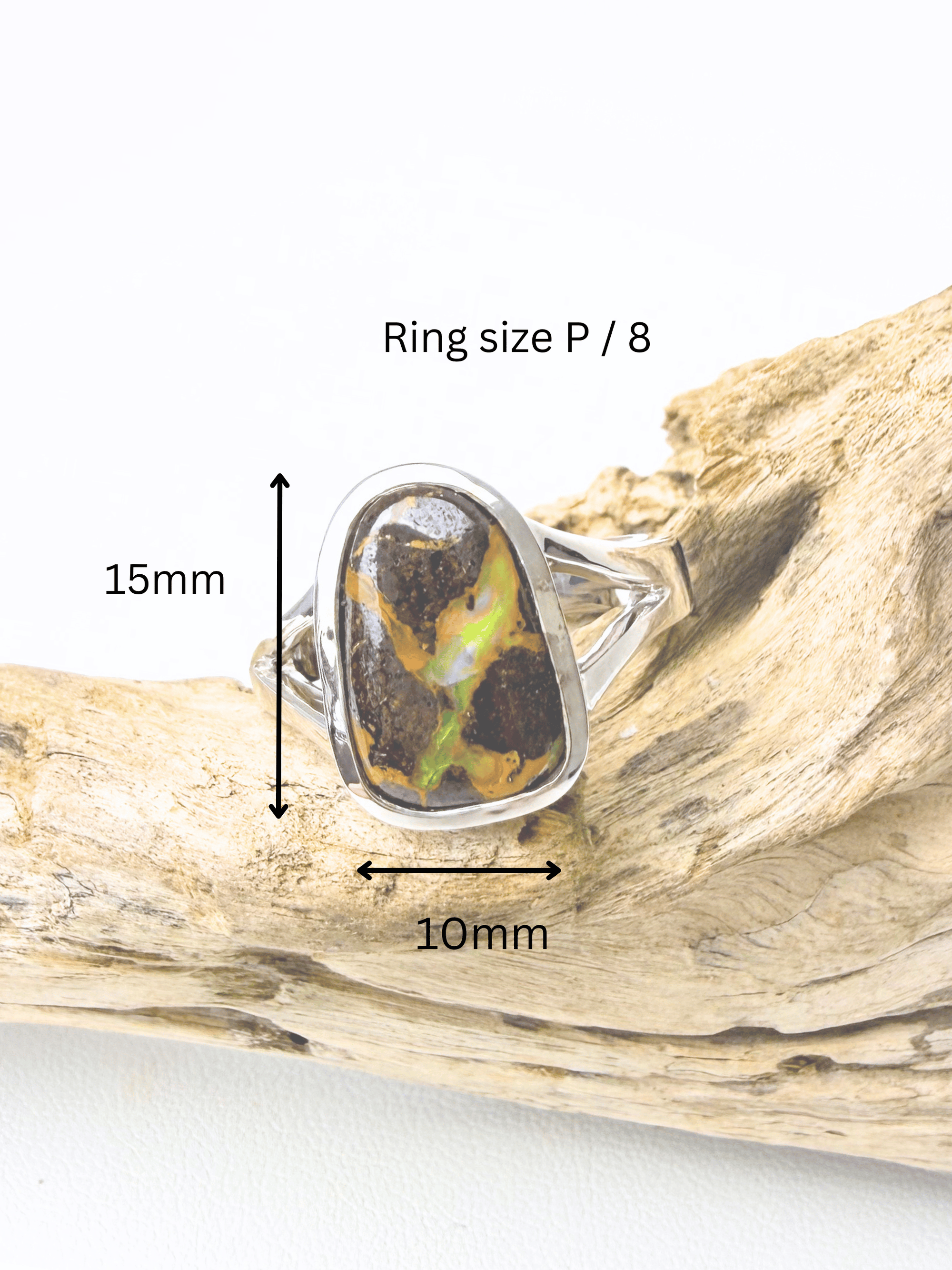 Matrix Boulder Opal Silver Ring