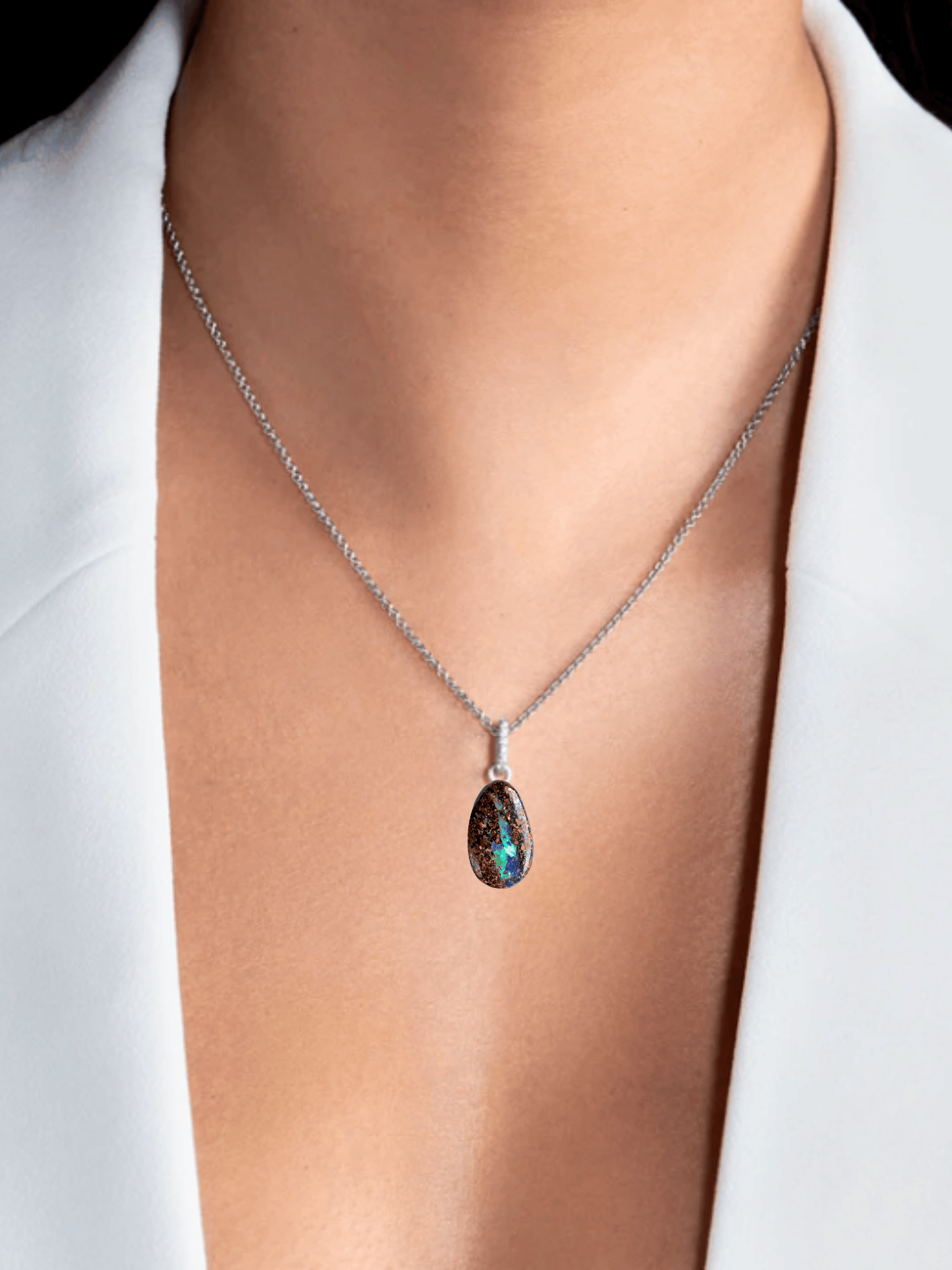 &#39;River Run&#39; Unset Boulder Opal