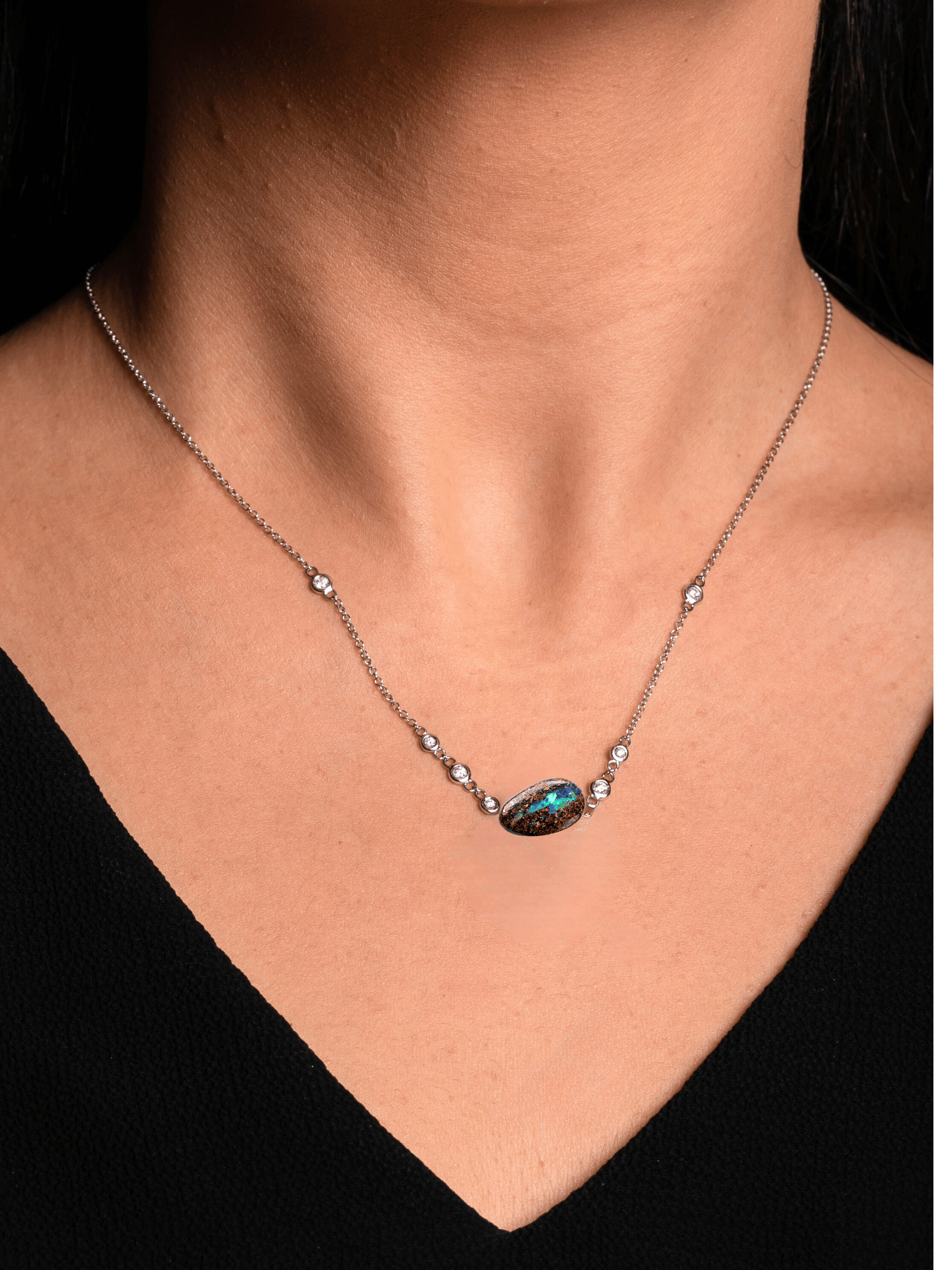 &#39;River Run&#39; Unset Boulder Opal